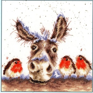 Christmas Donkey (Counted Cross Stitch Kit]